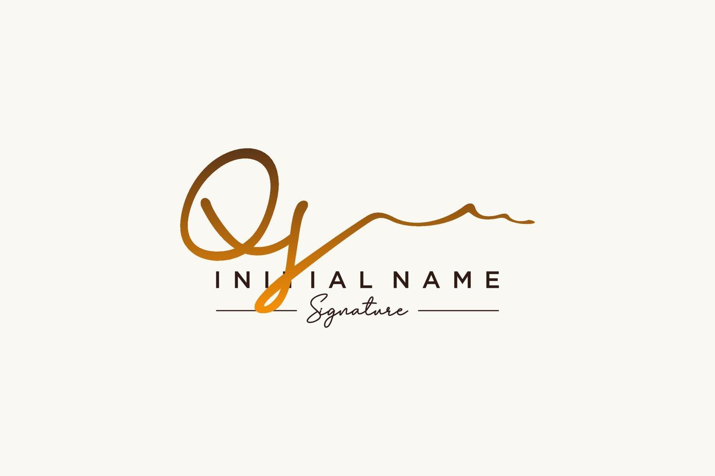 Initial QS signature logo template vector. Hand drawn Calligraphy lettering Vector illustration.