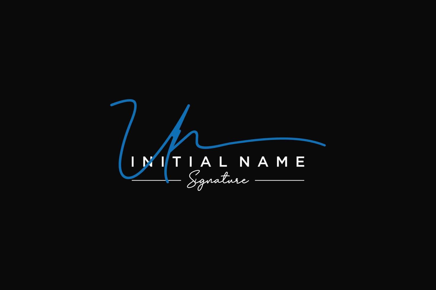 Initial UN signature logo template vector. Hand drawn Calligraphy lettering Vector illustration.