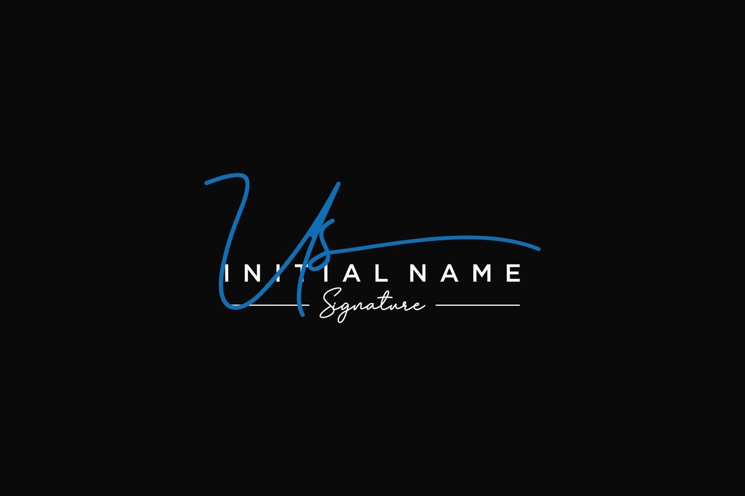 Initial US signature logo template vector. Hand drawn Calligraphy lettering Vector illustration.