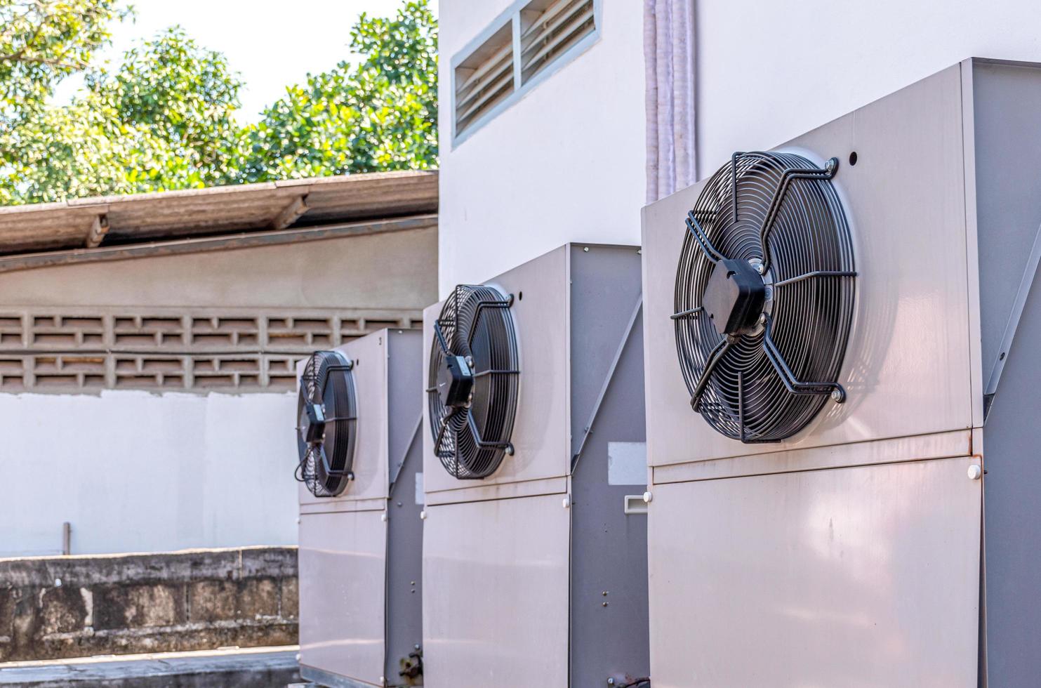 Air Conditioner Compressor Unit installed outdoor photo