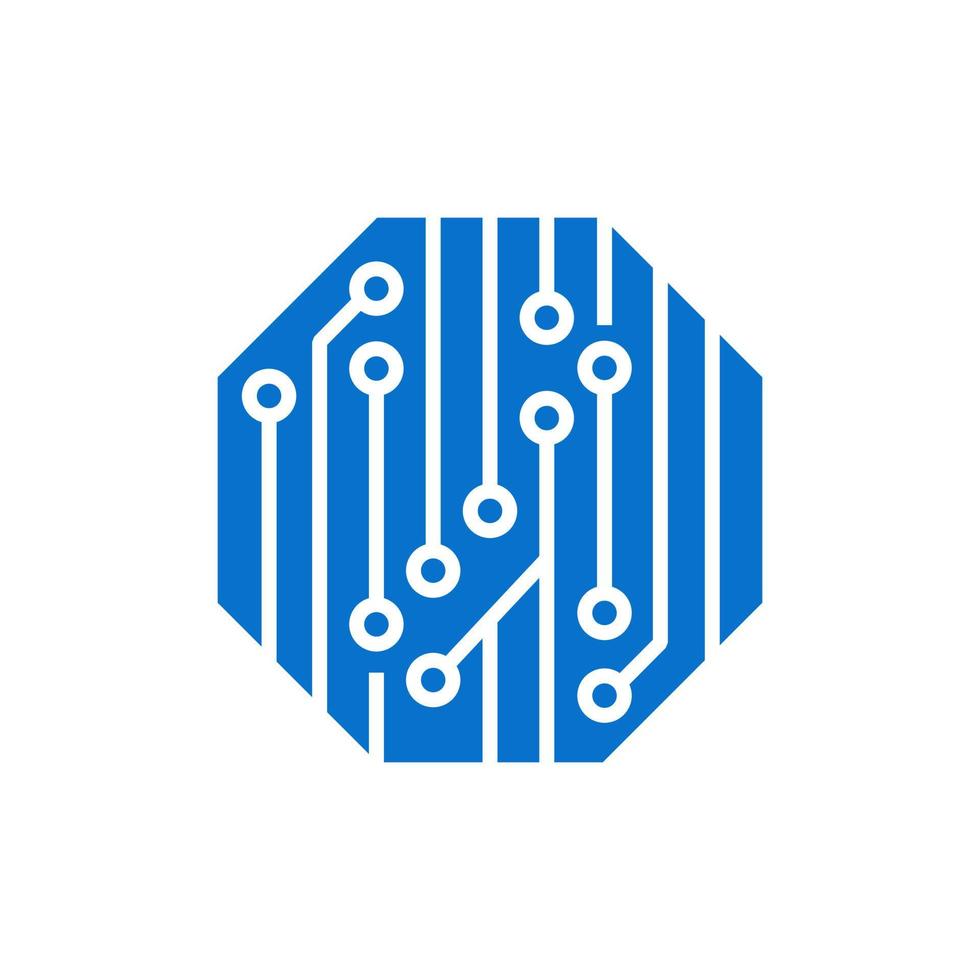 logotipo de circuito moderno vector