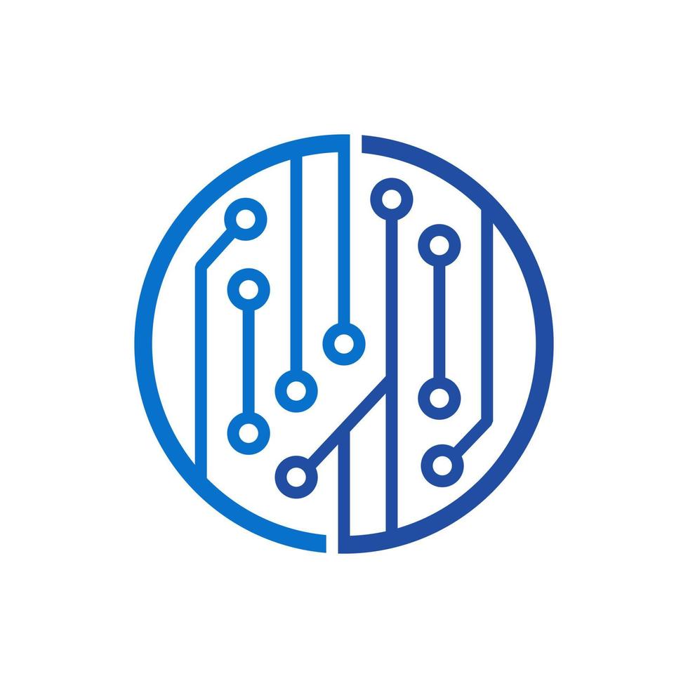 Modern Circuit Logo vector