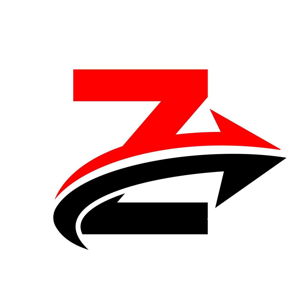Letter Z Financial Logo Concept With Growth Arrow Sign. Economic Development Logotype Symbol Vector Template