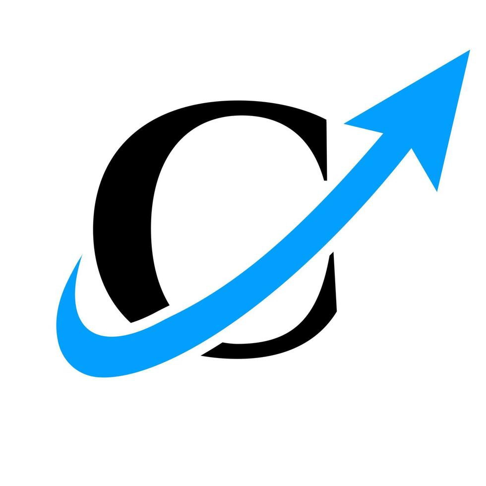 logotipo financiero de la letra c para el logotipo de marketing y negocios financieros vector