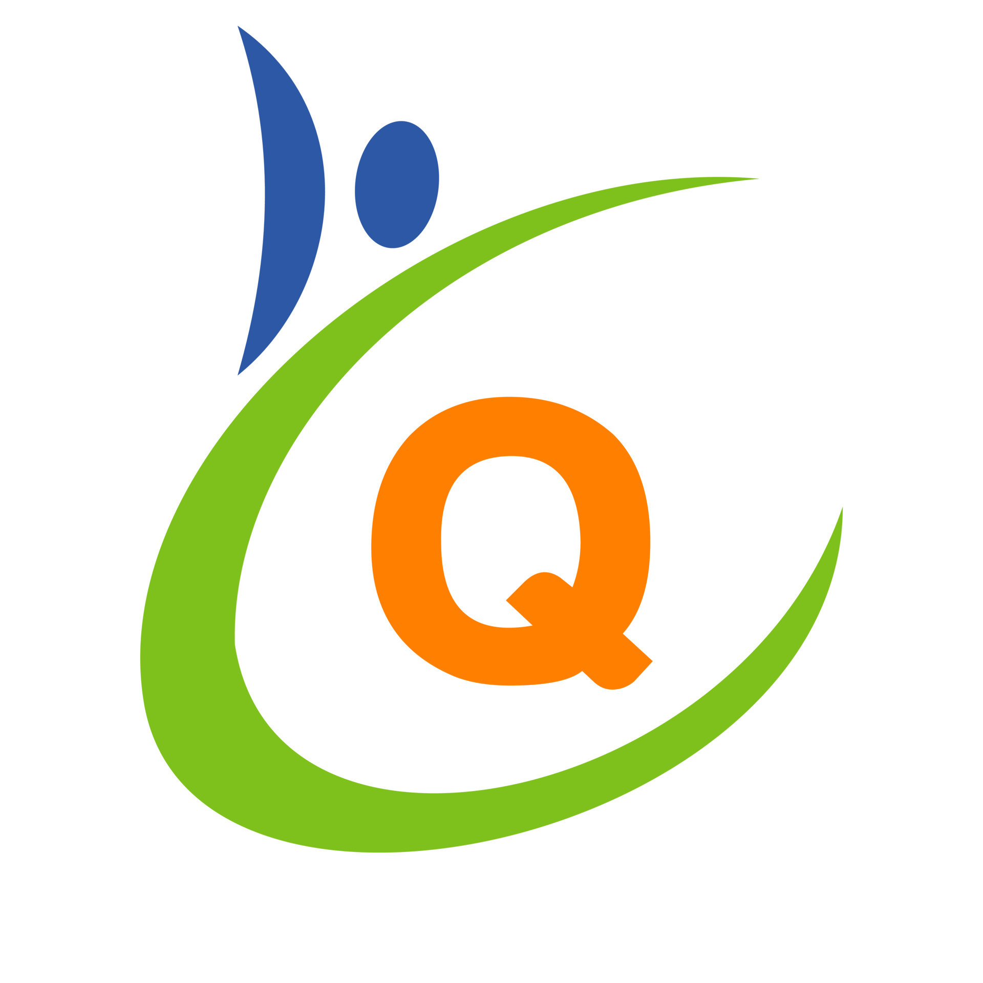 logotipo de salud humana en la letra q. logotipo de atención médica