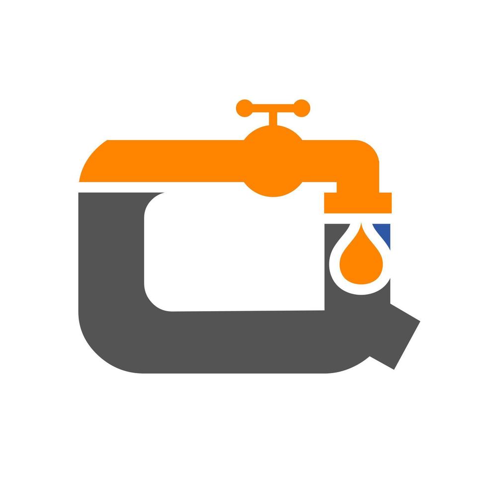 Letter Q Plumber Logo Design. Plumbing Water Template vector