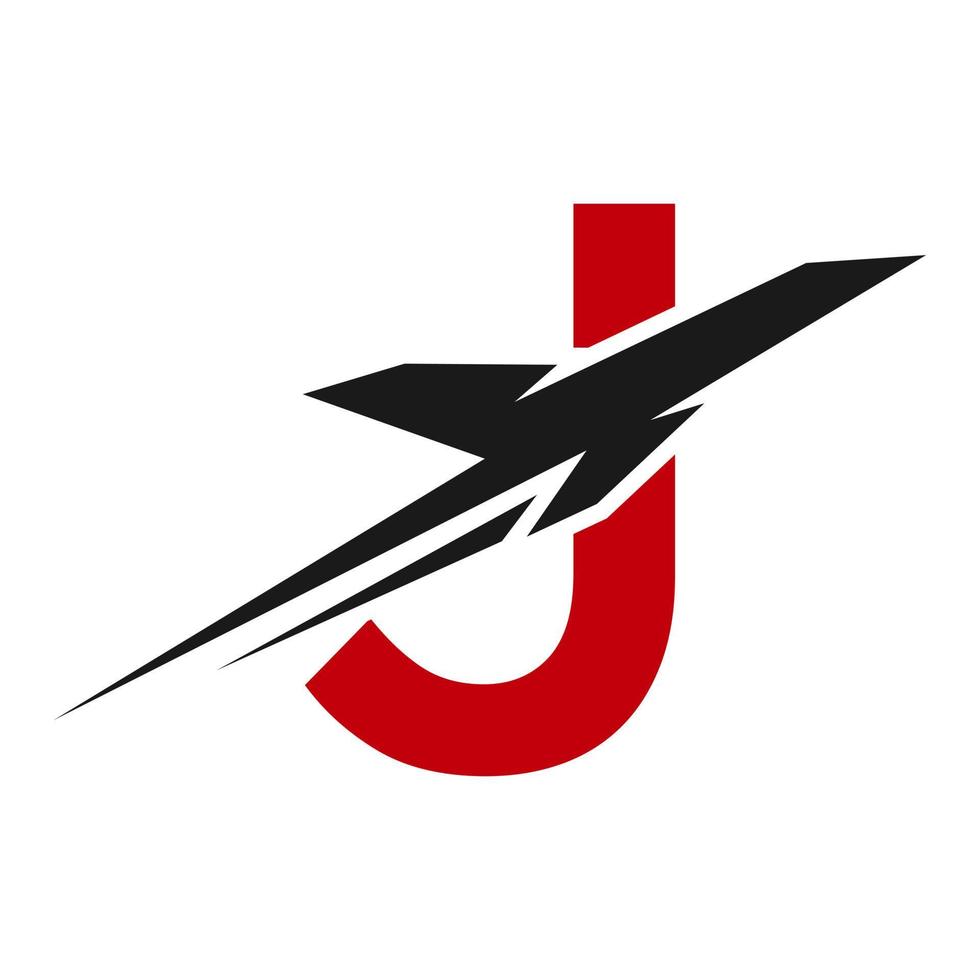 logotipo de viaje tropical en concepto de letra j. plantilla de diseño de logotipo de viaje inicial vector