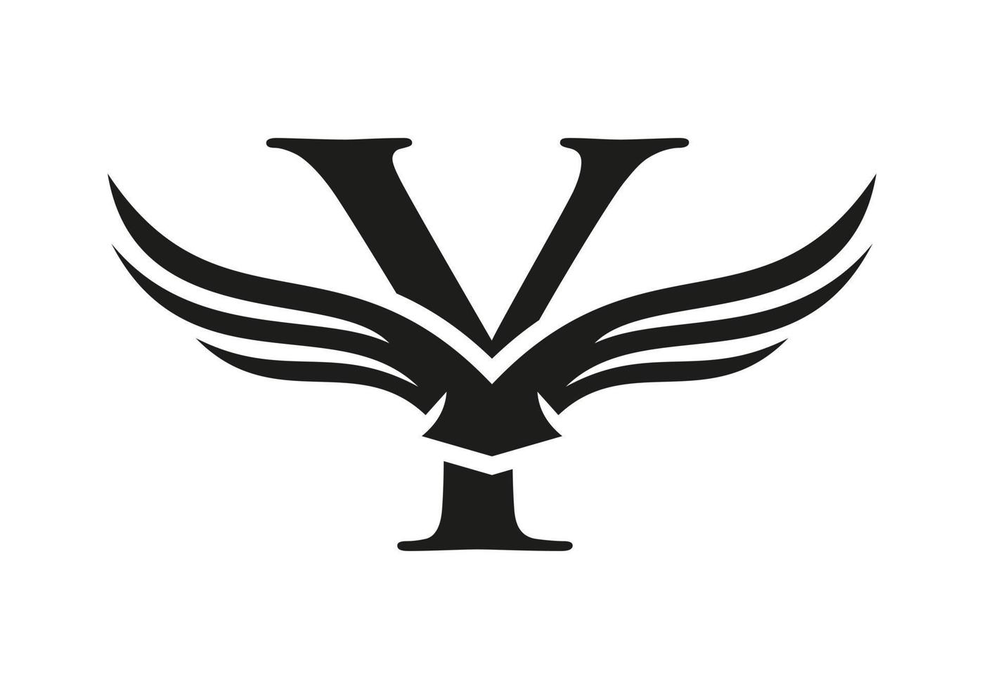 Letter Y Wing Logo For Transport, Freight, Transportation Logotype Vector Template
