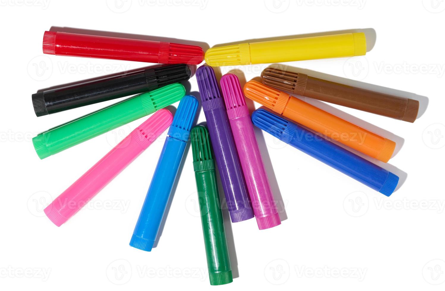 Multi colored felt tip pens, Stock image