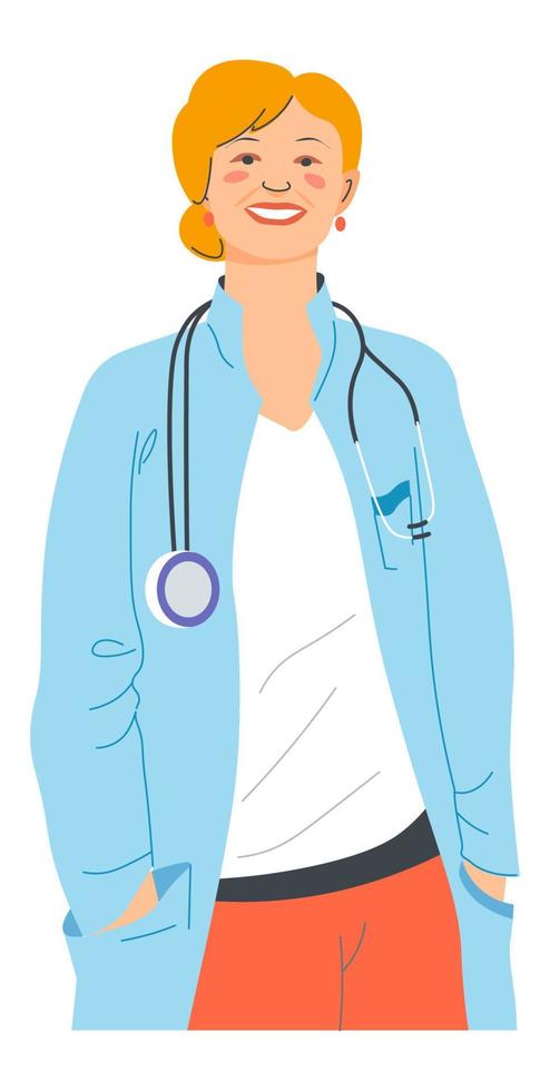 Female doctor specialist, general practitioner vector