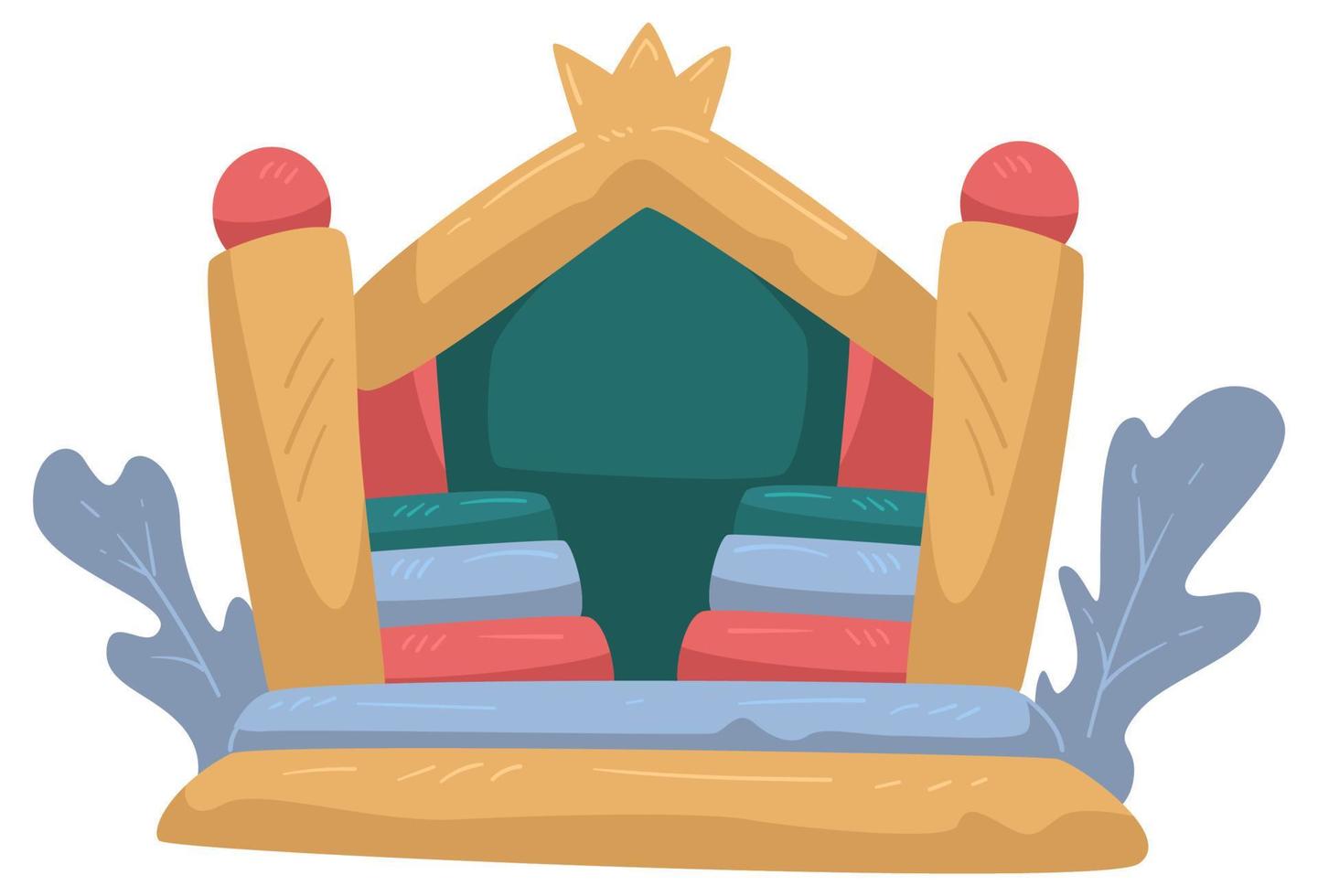 castillo o parque infantil, goma hinchable vector