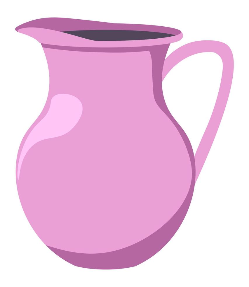 Jug for water, modern kitchenware and tableware vector