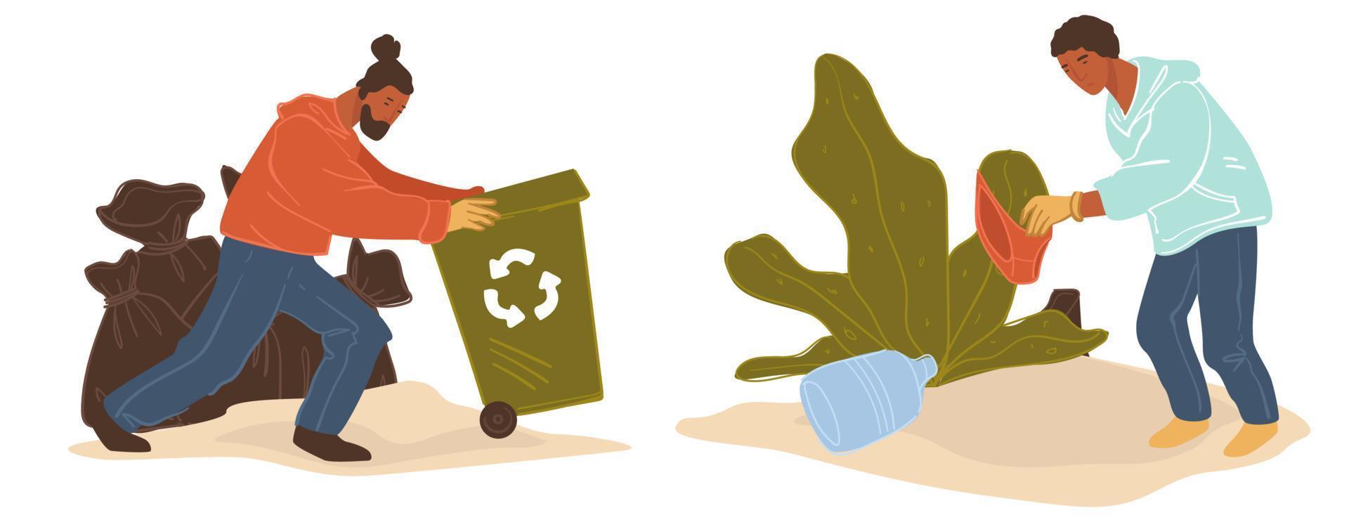 Environmental pollution problem cleaning recycle vector