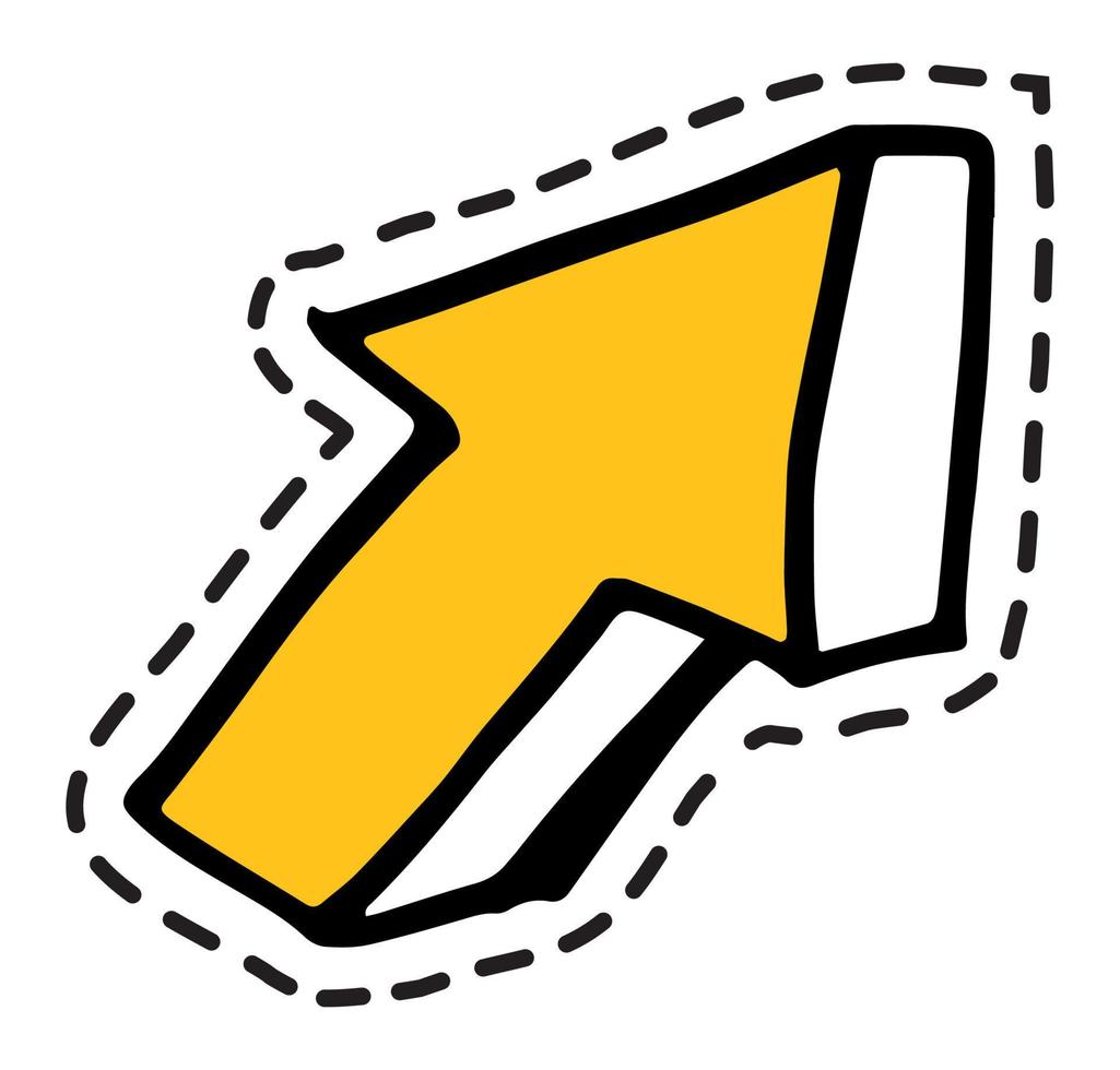 Arrow pointing up, sticker or icon navigating vector