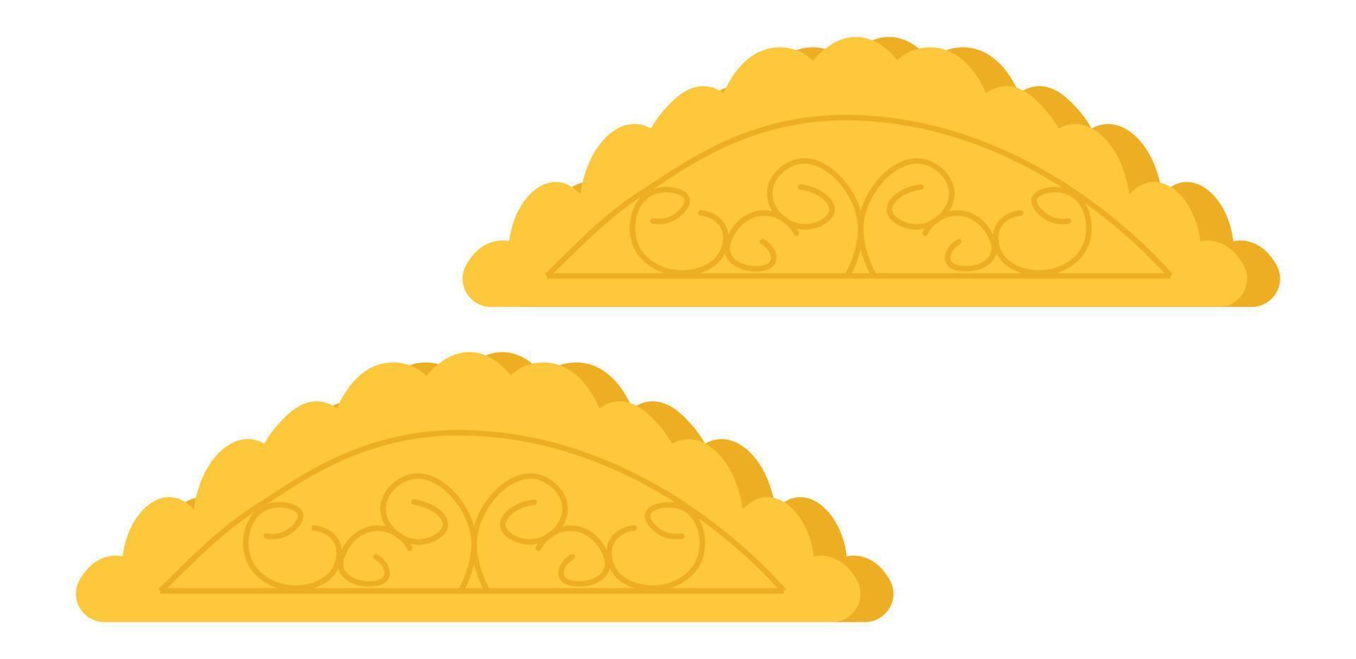 Dumplings or homemade tasty pastry food vector