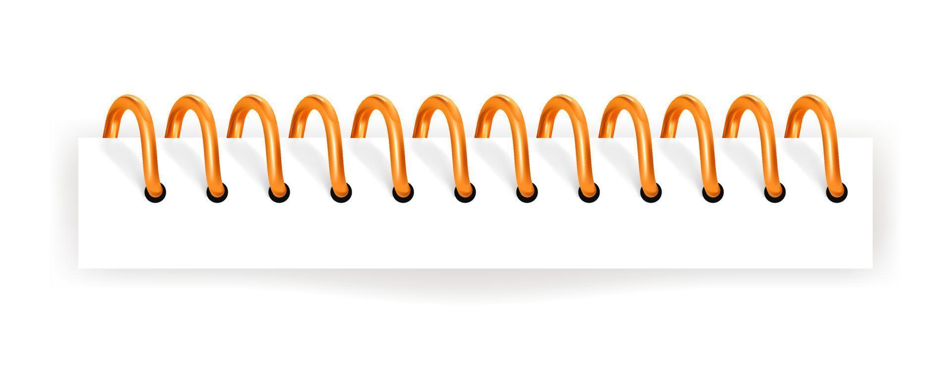 Notebook or journal binder, spiral clipper vector