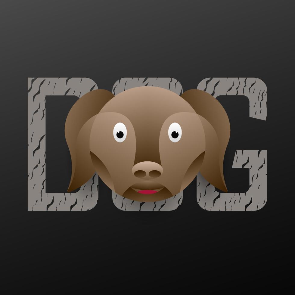 Dog mascot logo design template vector