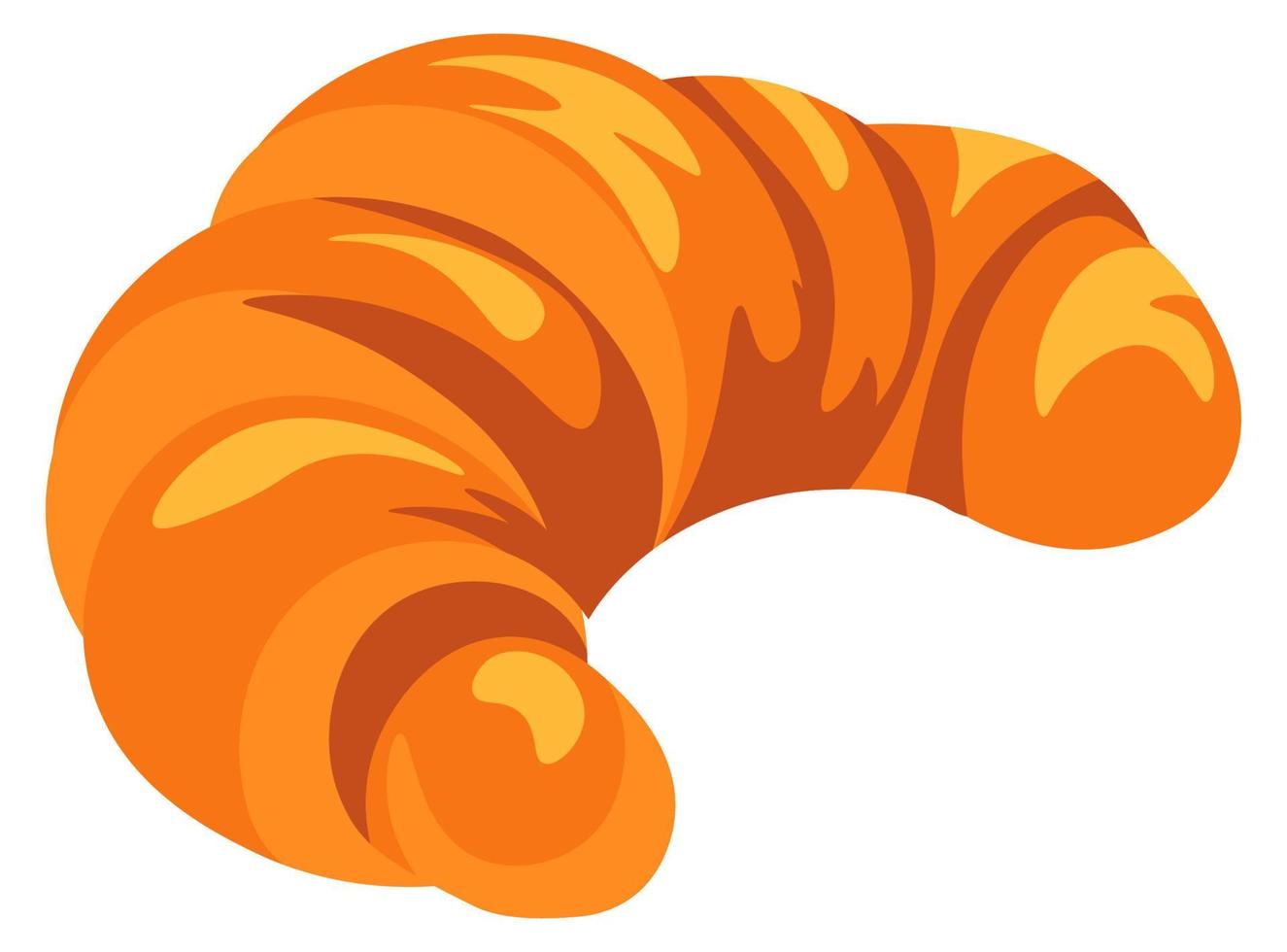 pastelería de croissant fresco, panadería de pastelería vector