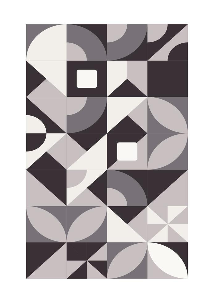 Geometric tile grid, abstract print design vector