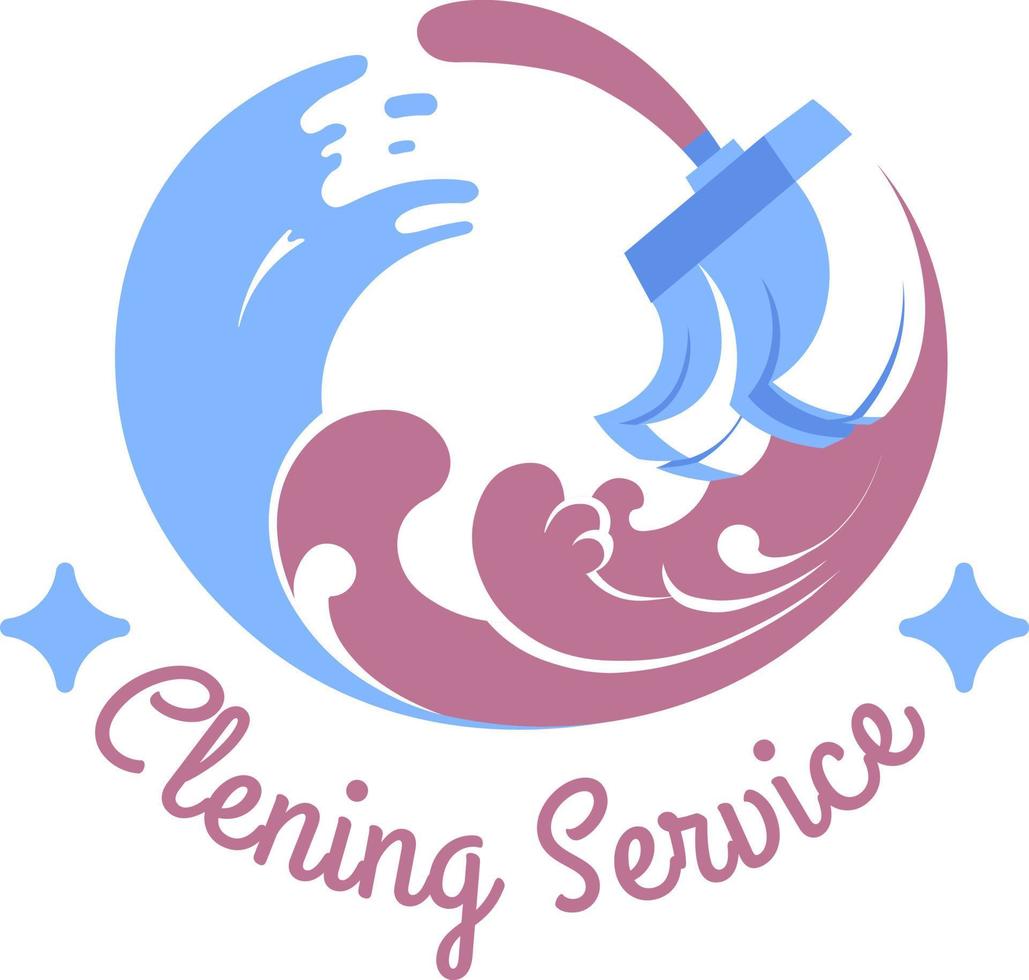 Cleaning service company logotype with brushes vector