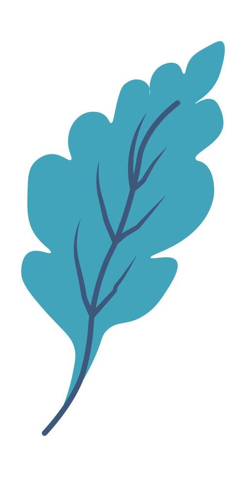 Flower leaf, evergreen foliage, forest or bushes vector