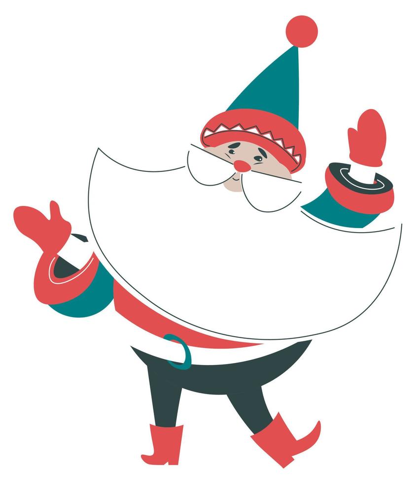 Santa claus winter xmas new year character vector