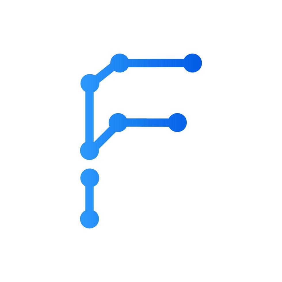 Initial F Circuit Logo vector