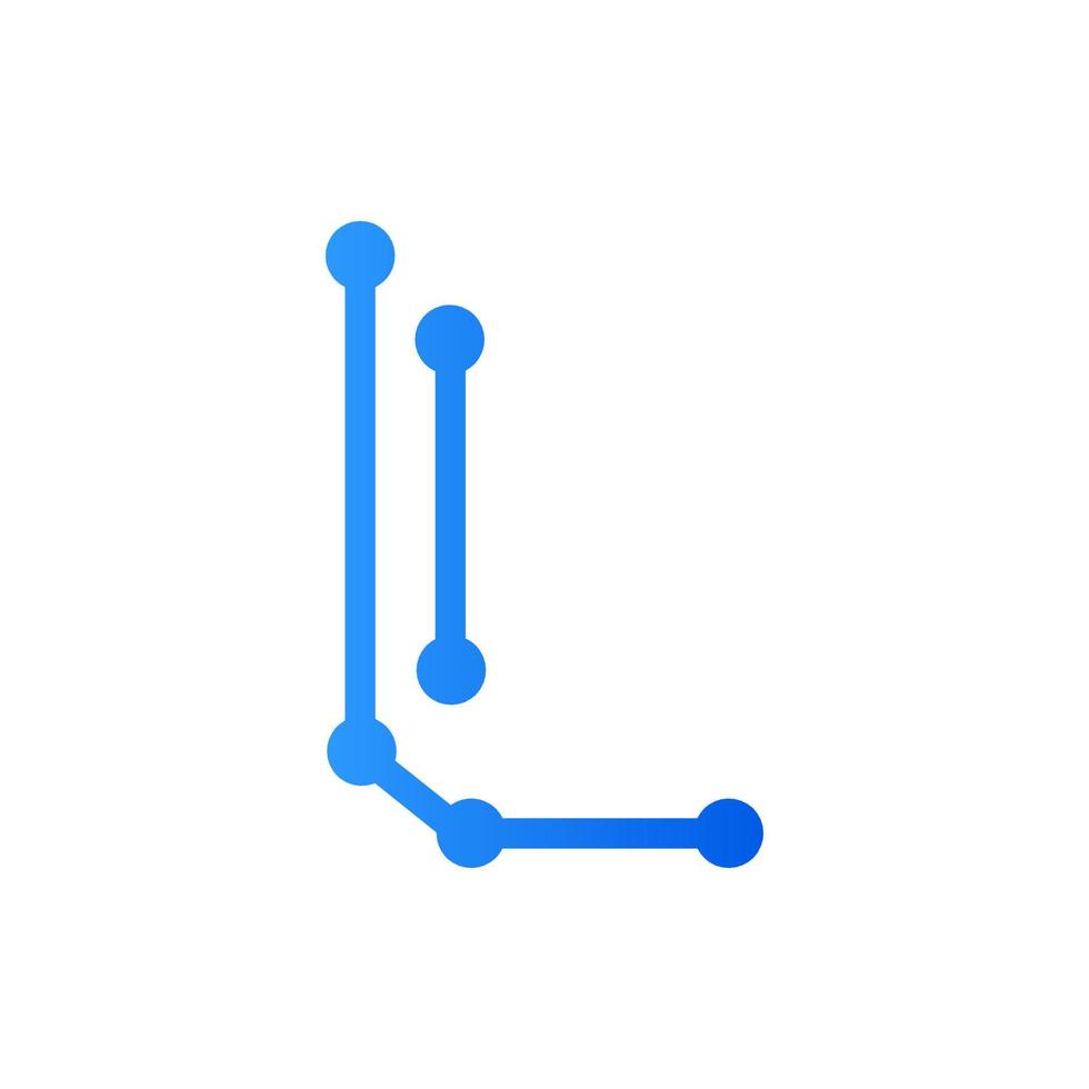 Initial L Circuit Logo vector