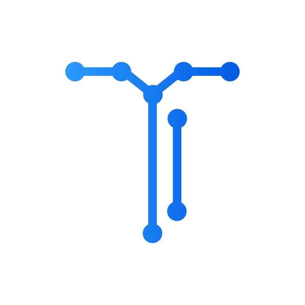 Initial T Circuit Logo vector