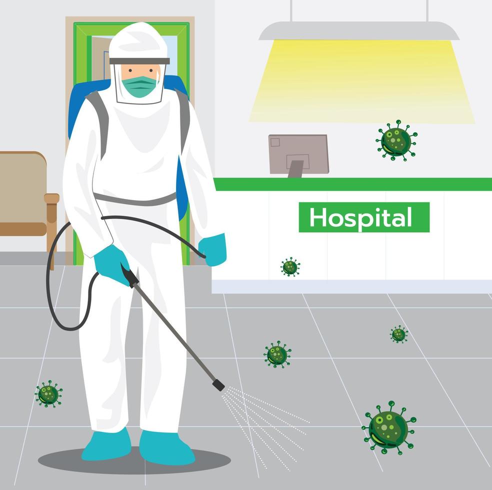 Illustration. Vector collection of sprays for epidemic virus prevention. according to various locations