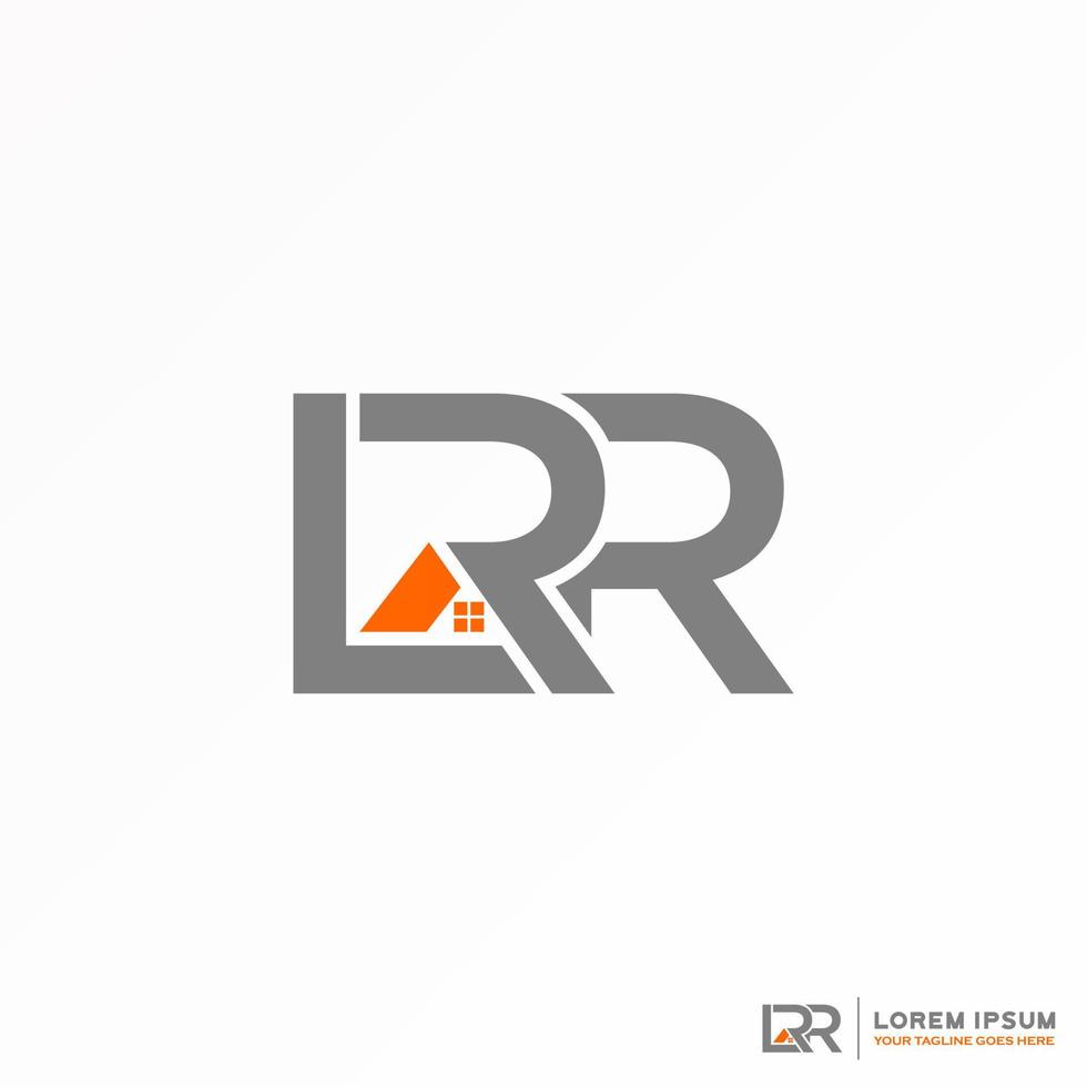 Letter LRR font with Roof or house image graphic icon logo design abstract concept vector stock. Can be used as a symbol related to the home or initial