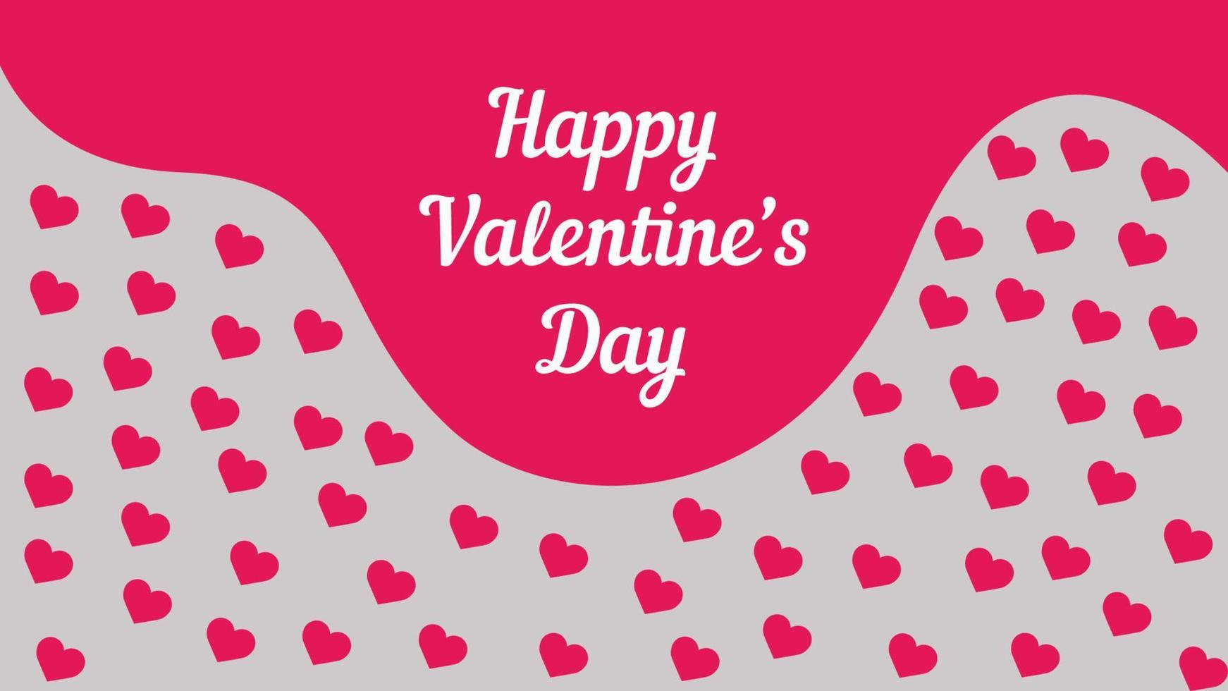 Happy Valentine's Day wishes background with heart shape pattern vector