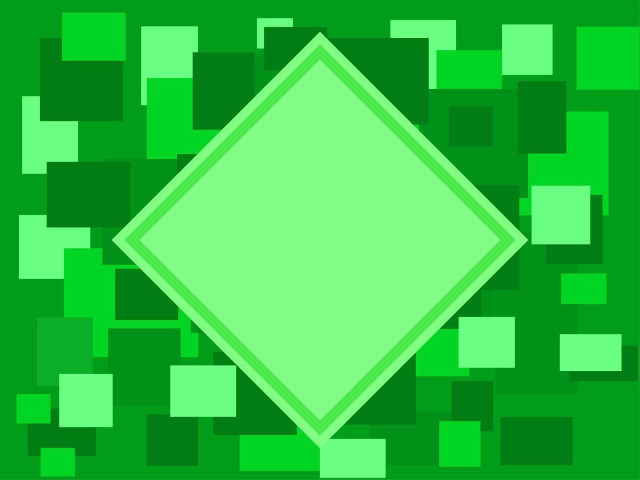 Green square abstract background vector