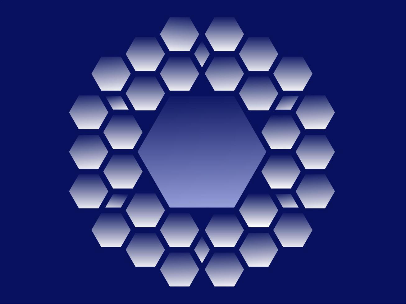 Fondo abstracto hexagonal azul vector