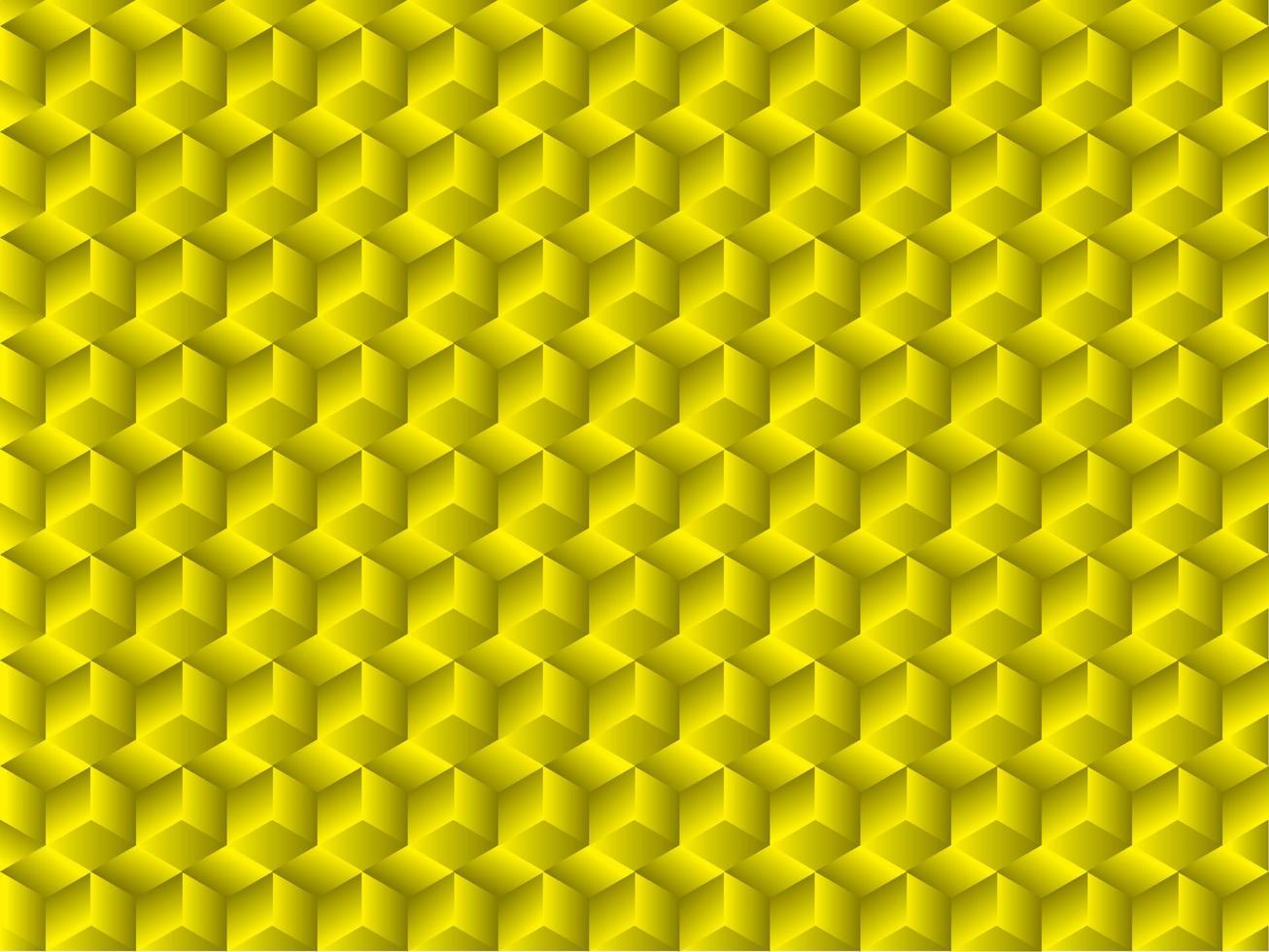 3d golden cube background vector