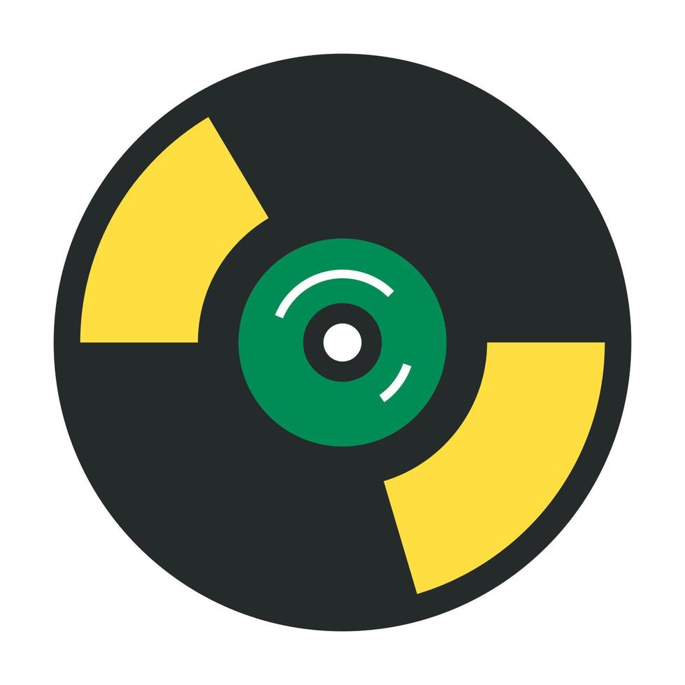 Alarm signal icon, circle with color lines vector