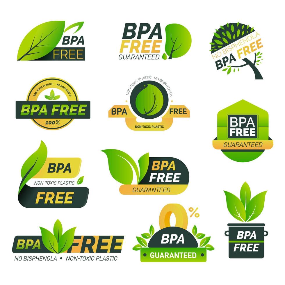 BPA free bisphenol A, safe plastic product label 17740421 Vector Art at Vecteezy