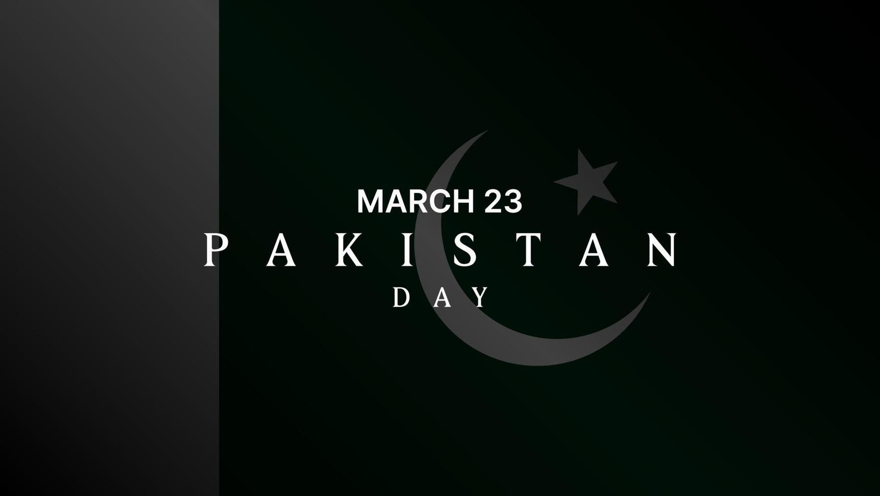 celebration pakistan day with green white flag background. vector illustration