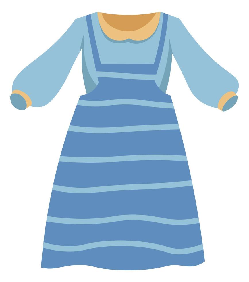 vestido para niña, ropa de moda para niños vector