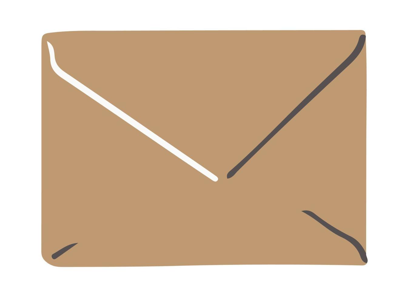 mensaje de sobre en carta, vector de correos postales