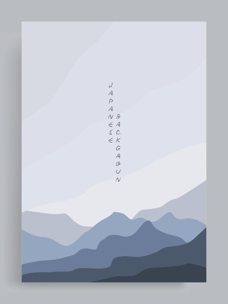 Minimalism Japanese oriental style abstract vector. Suitable for wall framed prints, book cover, poster, decoration, wallpaper, flyer. vector