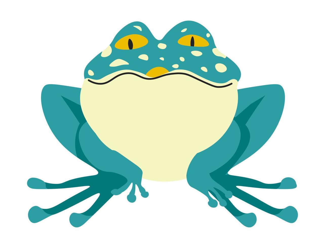 Toad amphibian animal, nature and wilderness frogs vector