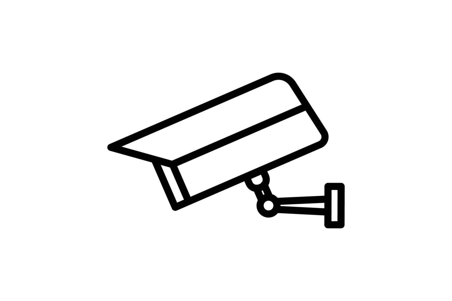 Surveillance camera icon illustration. icon related to security. Line icon style. Simple vector design editable