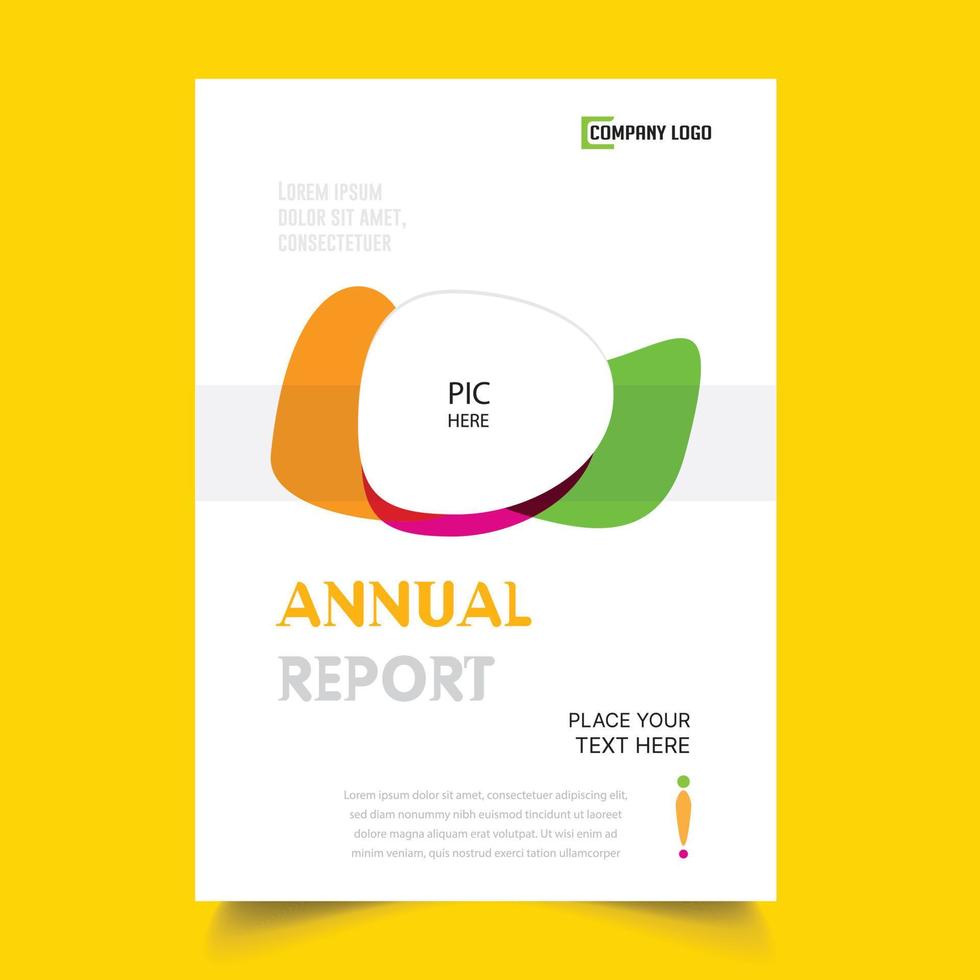 Annual Report Cover Template Free Vector