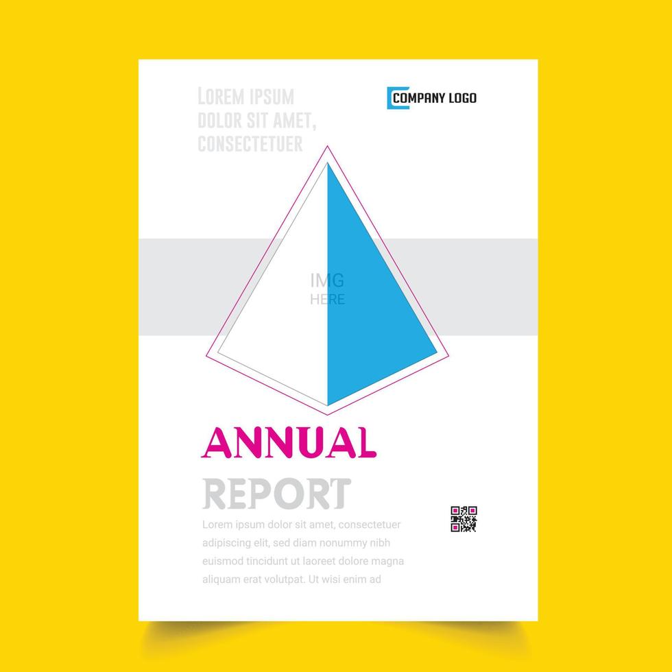 Annual Report Cover Template Free Vector