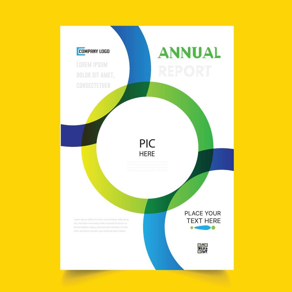 Annual Report Cover Template Free Vector