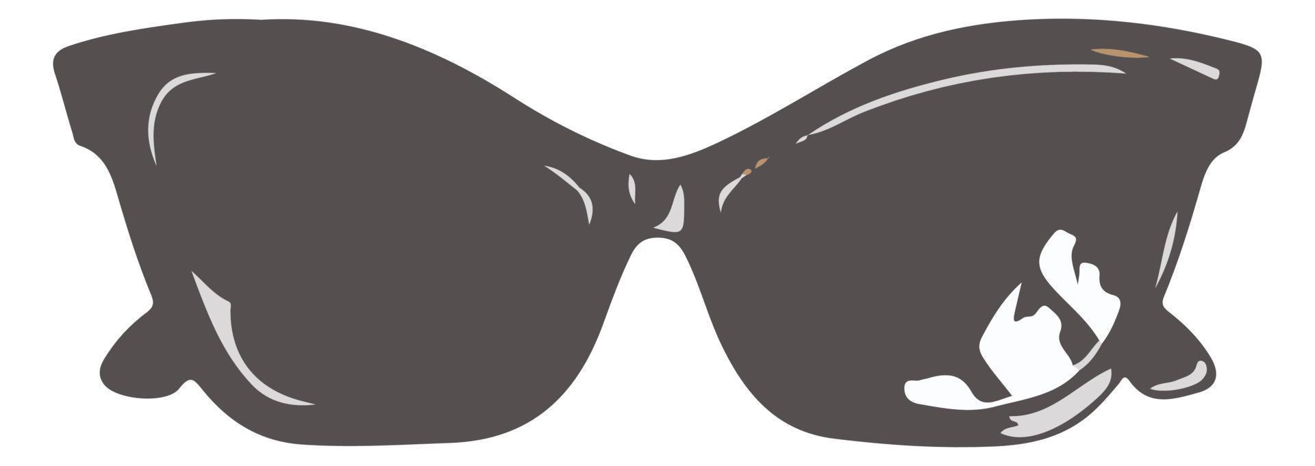 gafas de sol con montura y lente en forma de ojo de gato vector