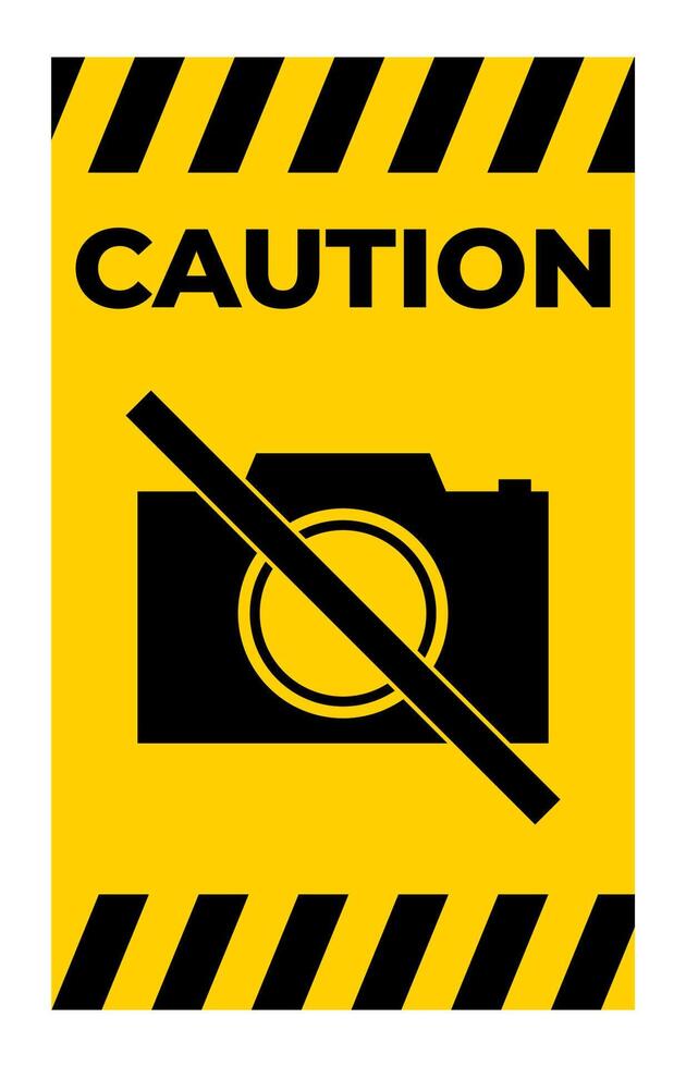 Camera Prohibited Sign On White Background vector