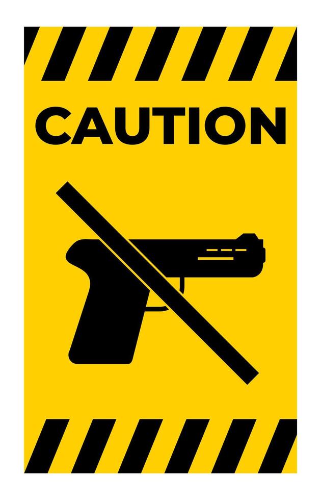 Prohibition sign guns, No guns sign On White Background vector