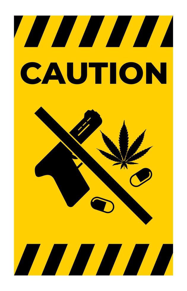 Property Gun Rules Sign Drug Free Gun Free Zone vector